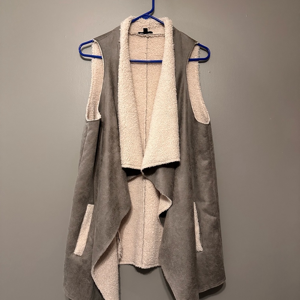 Suede, Sherpa Lined Vest